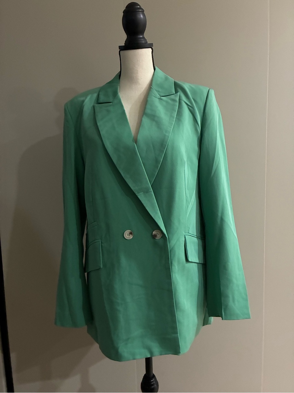 LAWLESS Emerald Green Double-Breasted Blazer